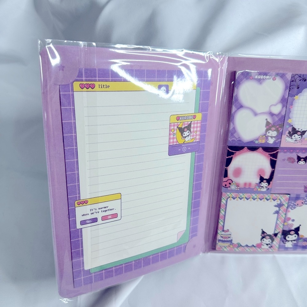 Sanrio KUROMI Self-Stick Notes Stationary Book - Picture 4 of 8